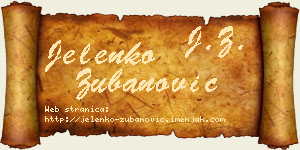Jelenko Zubanović vizit kartica
